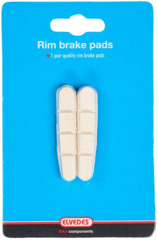 Elvedes rim brake pads (1pair) Road 55mm white shim.6837-CARD