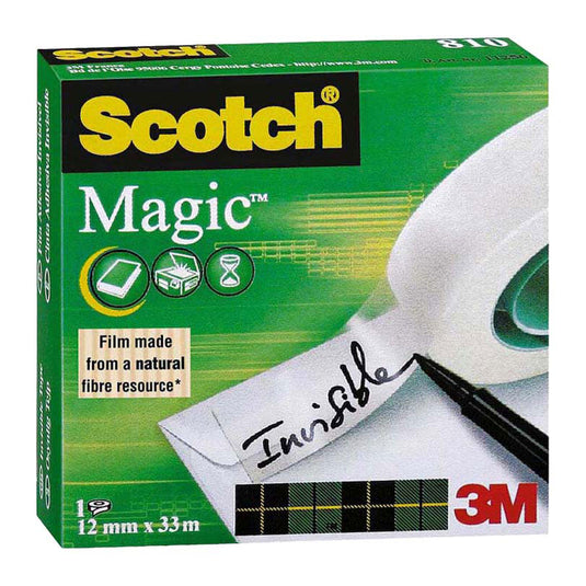 Quantore plakband scotch magic 810 mat - 12mmx33m