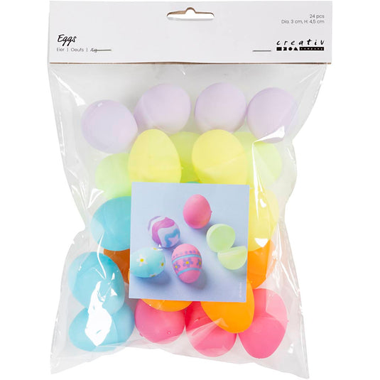 Creativ company https: www.cchobby.nl eieren-h-4-5-cm-d-3-cm-pastelkleuren-24-stuk-1-doos