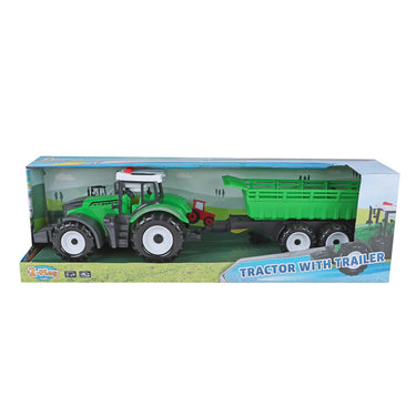 2-play tractor met aanhanger met kiepfunctie licht geluid