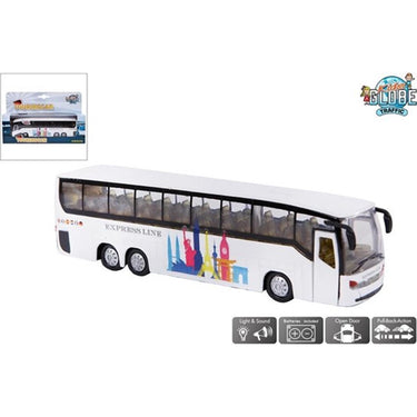 Kids globe shuttle bus licht en geluid 19cm