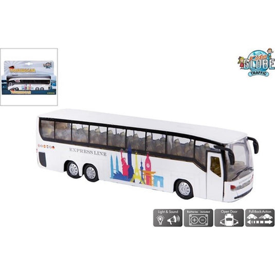 Kids globe shuttle bus licht en geluid 19cm