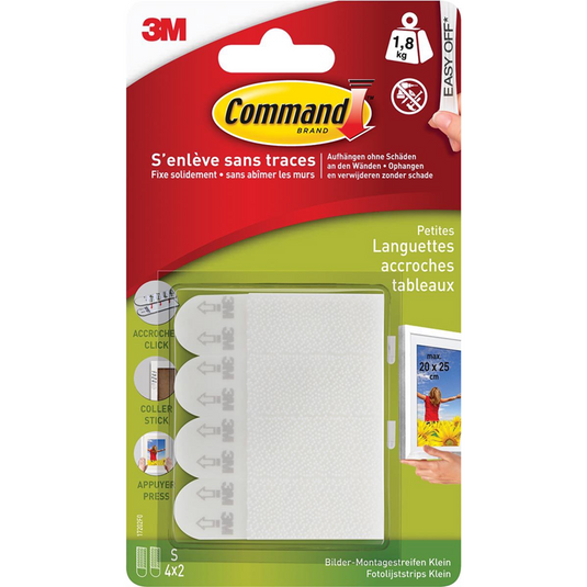 3m 1075981 - command fotolijststrips s wit 4 paar | 12 stuks