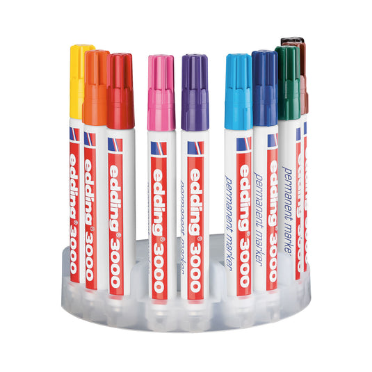 Quantore viltstift permanent edding 3000 rond 1.5-3mm, 10st.