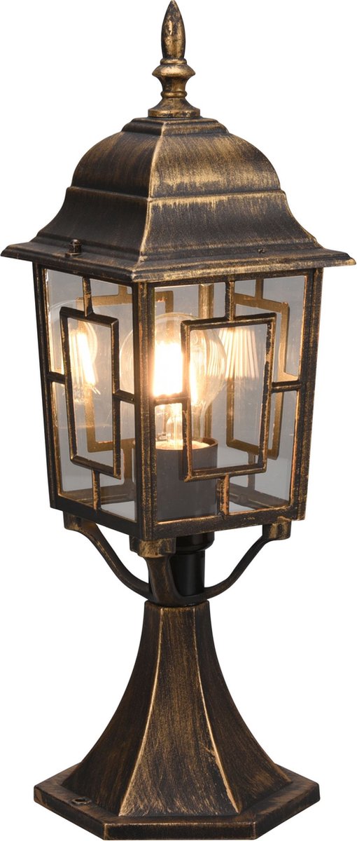 Trio volturno - paalverlichting - antieke roest - excl. 1x e27 4 w - zwenkbaar - indirecte verlichting - niet dimbaar - buitenverlichting - ip44