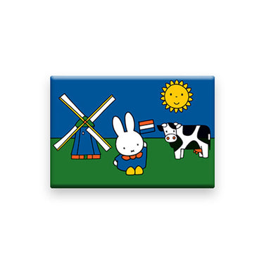Nijntje koelkastmagneet tinplate weiland 5,4x7,9cm