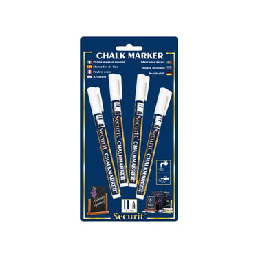 Quantore krijtstift rond wit 1-2mm, 4st