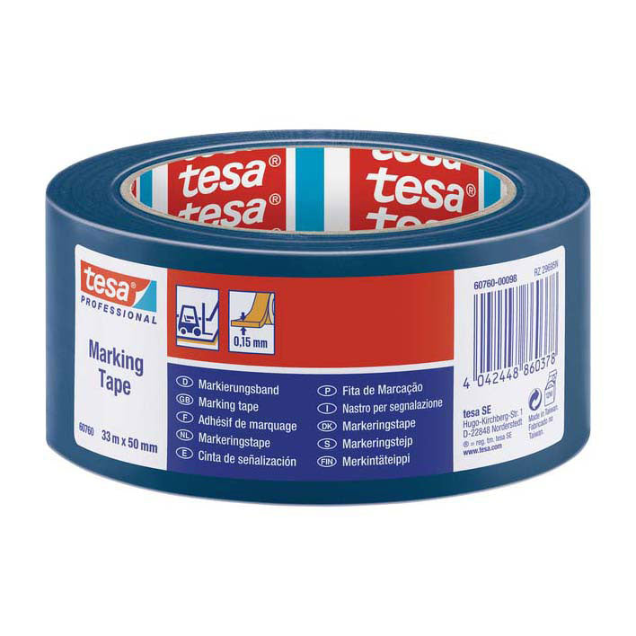 Load image into Gallery viewer, Tesa flex® - waarschuwingsband - blauw - 33m - 50mm
