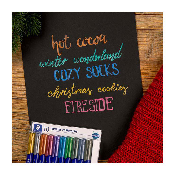 Load image into Gallery viewer, Quantore kalligrafiepennen metallic set - 10 kleuren
