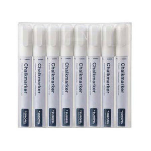 Quantore krijtstift europel wit, 8st.