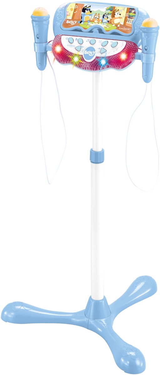 Lexibook bluey verstelbare standaard met 2 microfoons met stemeffecten, verlichting, luidspreker, bluetooth