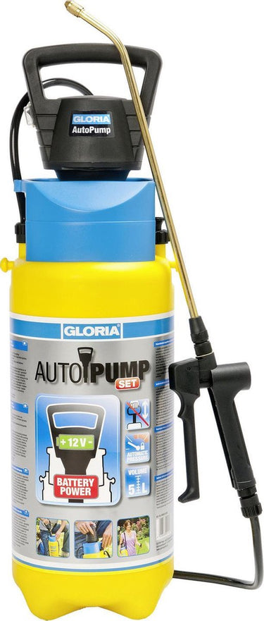 Gloria - autopump set - 5l drukspuit met automatische pomp