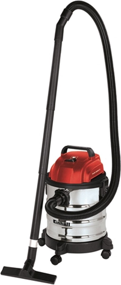 Einhell elektrische nat- droogzuiger tc-vc 1820 s - 1250 w - 180 mbar - 20 l - blazeraansluiting - incl. diverse accessoires - kunststofslang 1,5 m - 3-delige kunststof buis - schuimfilter