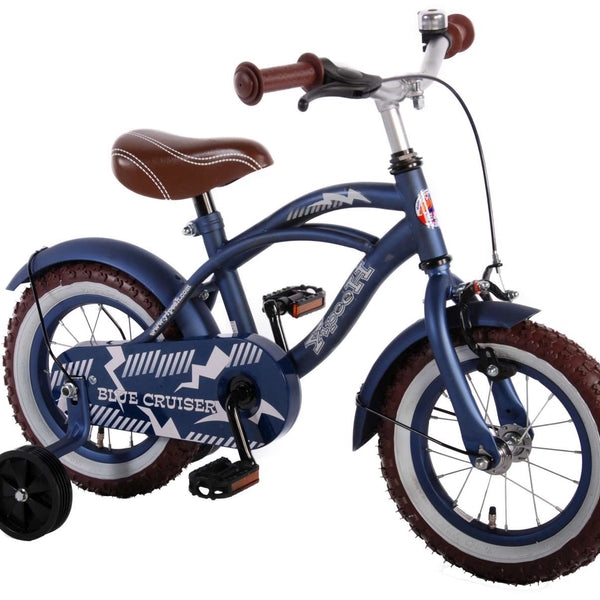 Volare Blue Cruiser Kinderfiets - Jongens - 12 inch - Blauw - 95% afgemonteerd