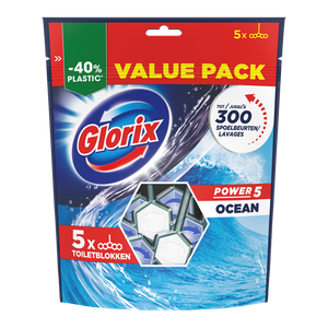 Glorix 1074058 - wc blok powerclean 5pckocean 5-pack | 6 stuks