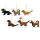 Decoris kersthanger hond 11.5x.3.5x6cm kunstsdtof 6 assorti