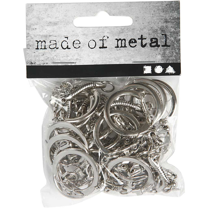 Load image into Gallery viewer, Creativ company http: www.cchobby.nl sleutelhanger-met-ketting-l-6-cm-d-2-3-cm-25-stuk-1-doos
