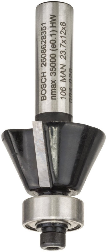 Bosch - fase- kantenfrezen 8 mm, d1 23,7 mm, b 5,5 mm, l 12 mm, g 54 mm, 25°