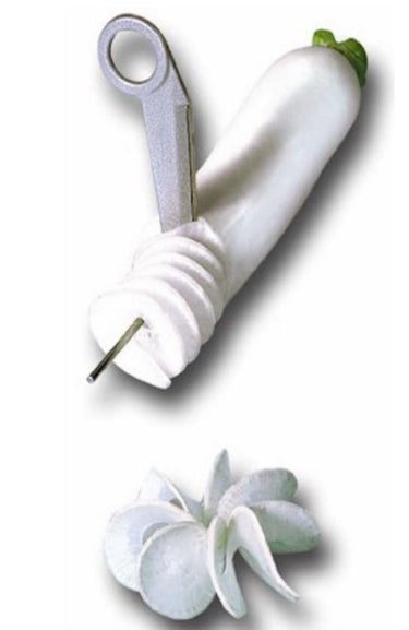 Westmark spiraalsnijder met lange centreerstaaf, lengte: 24 cm, roestvrijstalen mes aluminium, zilver grijs, 51302260