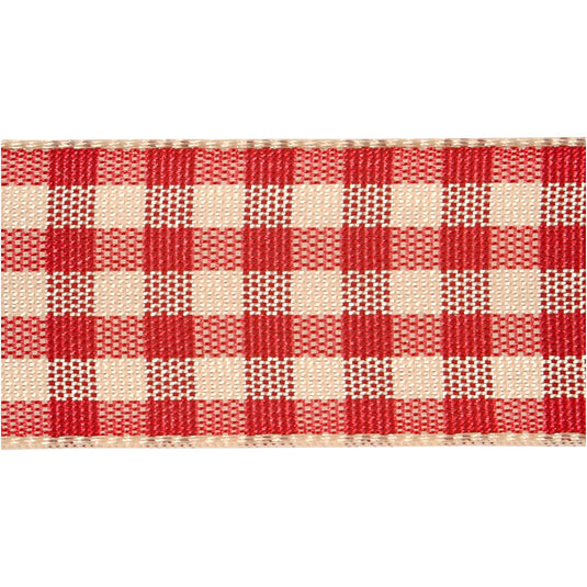 Creativ company https: www.cchobby.nl geruit-lint-b-20-mm-antiek-rood-wit-25-m-1-rol