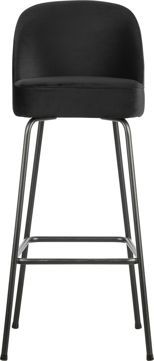 Woood vogue barstoel - velvet - zwart - 103x50x55