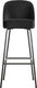 Woood vogue barstoel - velvet - zwart - 103x50x55