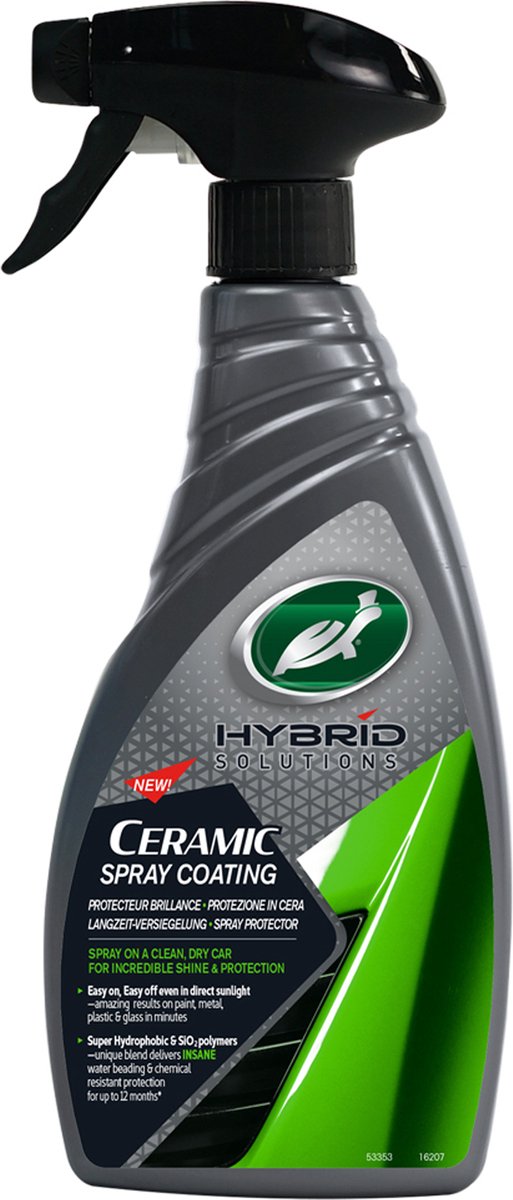 Turtle wax hs ceramic wax coating - geeft waterafstotende en keramische bescherming - houdt oppervlakken langer schoon - 500ml