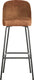 Woood vogue barstoel 80 cm - recycle leer - cognac - 103x50x55