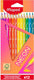 Maped office maped driekantige neon kleurpotloden, etui met 6 stuks