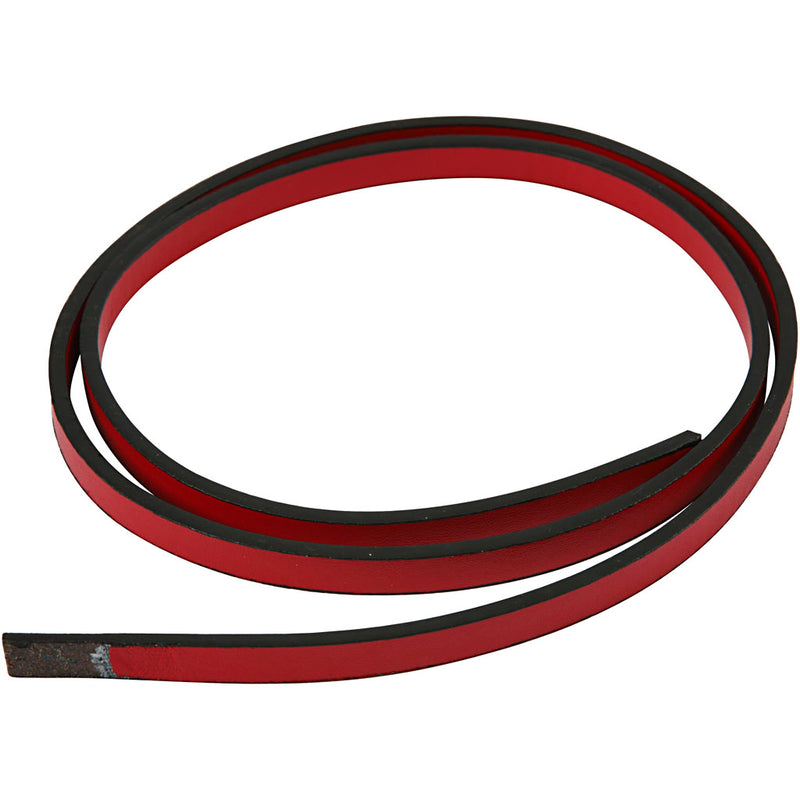 Afbeelding laden in galerijviewer, Https: www.cchobby.nl band-van-imitatie-leer-b-10-mm-dikte-3-mm-rood-1-m-1-doos
