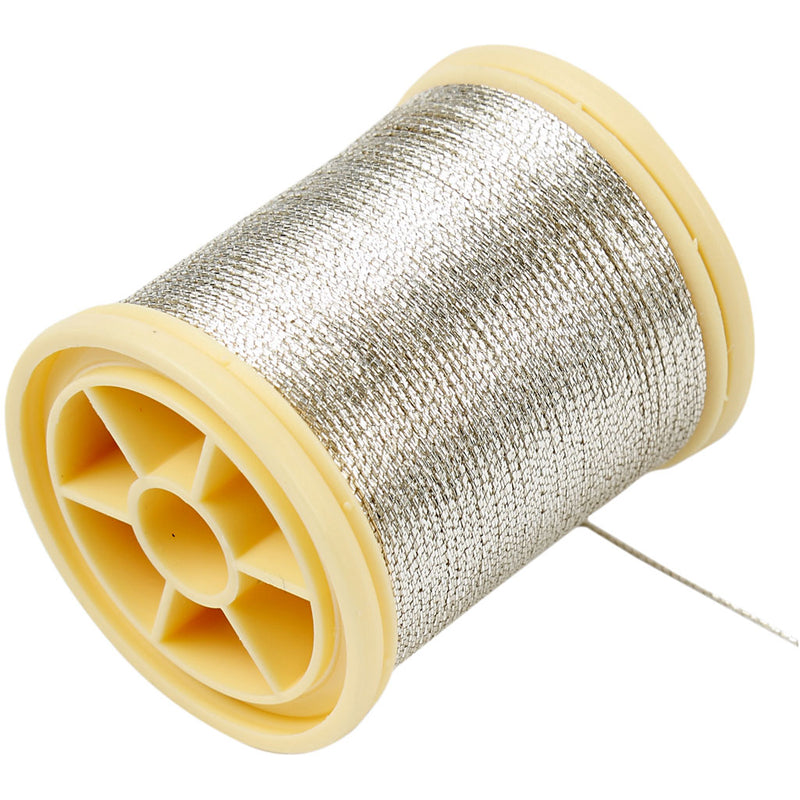 Load image into Gallery viewer, Creativ company https: www.cchobby.nl dmc-metallic-draad-dikte-0-36-mm-zilver-40-m-1-rol
