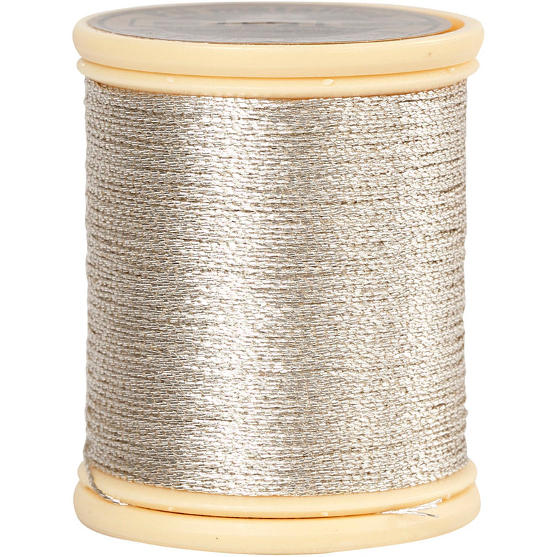 Load image into Gallery viewer, Creativ company https: www.cchobby.nl dmc-metallic-draad-dikte-0-36-mm-zilver-40-m-1-rol
