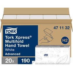 Tork papieren handdoeken h2 xpress advanced 2-laags wit