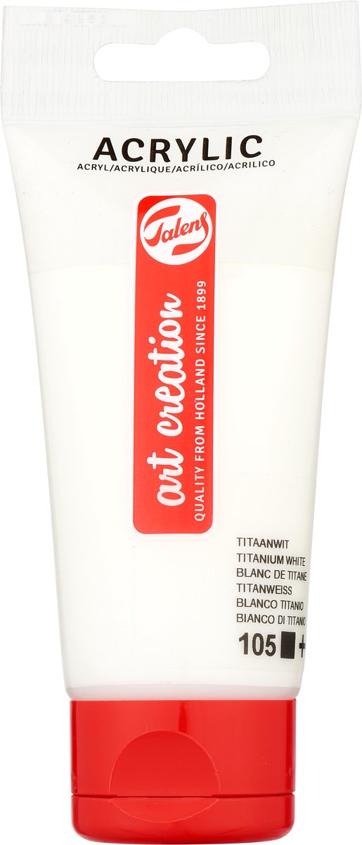 Load image into Gallery viewer, Talens art creation acrylverf tube 75ml titaanwit 105
