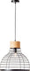 Brilliant avia - hanglamp - e27 max 1x40w - zwart houtkleur