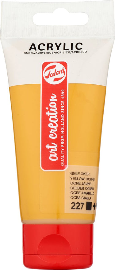 Talens art creation acrylverf tube van 75 ml, gele oker (227)