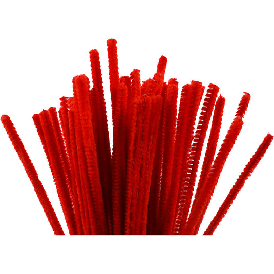 Chenille Rood 30cm, 50st.