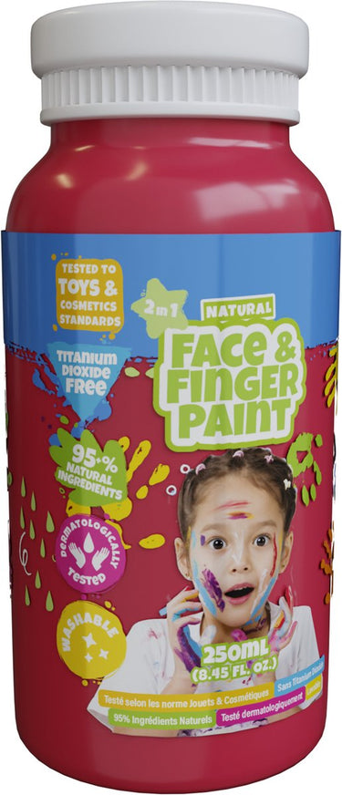 Boti natural face fingerpaint fles - rood, 250ml