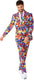 Opposuits sesame street™ - heren pak - carnavalskleding - inclusief pantalon, blazer en stropdas - multi color -maat: eu 54
