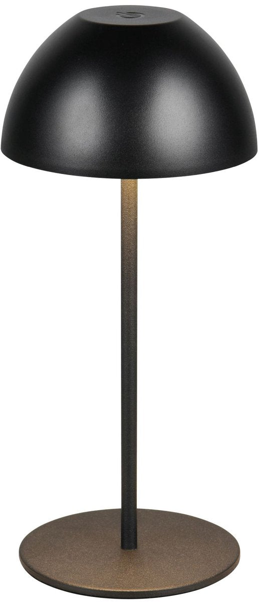 Rl live your light reality ortiz - tafellamp - zwart mat - incl. 1x smd 2 w - aan uit touch - sensor dimmer - usb-aansluiting - geheugenfunctie - oplaadbaar - snoerloos - buitenlamp - ip44