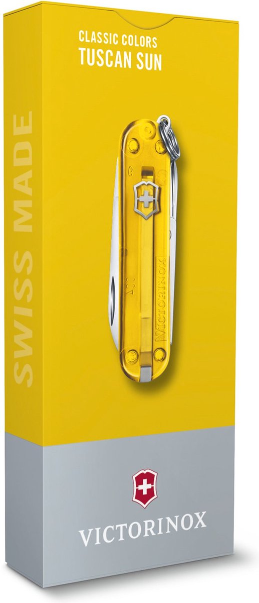 Victorinox classic sd transparent zakmes - tuscan sun - 7 functies