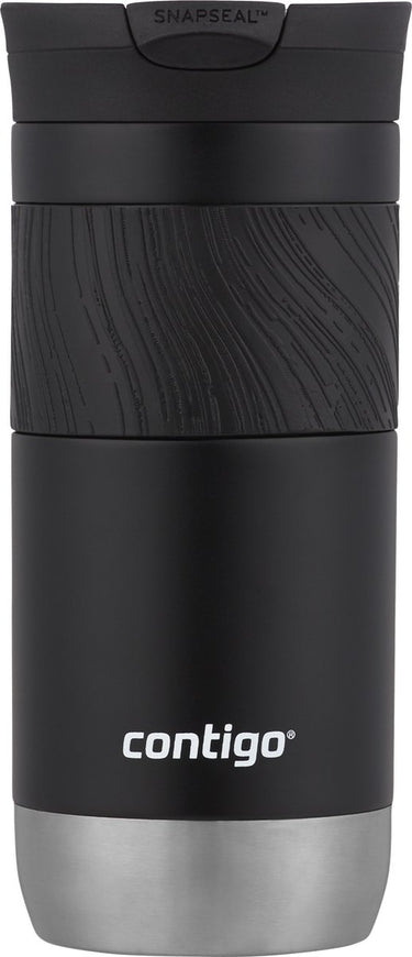 Contigo byron snapseal thermosbeker - licorice - 16oz - roestvrijstalen isoleerbeker, koffiebeker-to-go, lekvrij, houdt tot 7 uur warm, vaatwasserbestendig bpa-vrij deksel, 470 ml