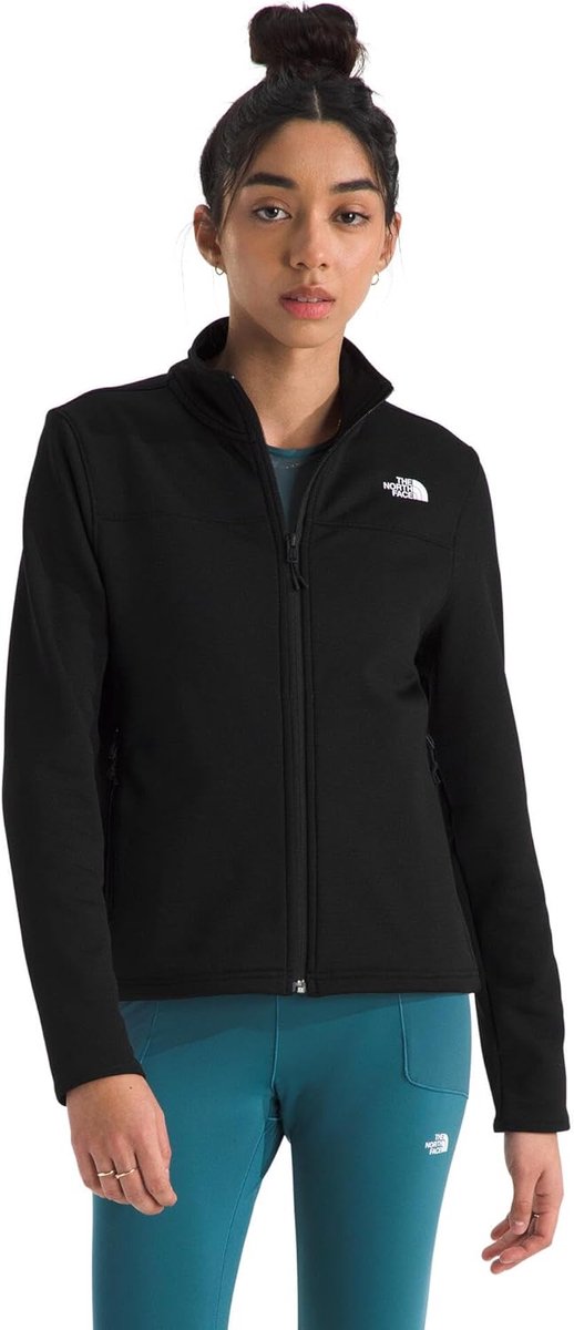 The north face w cedar trail grid fleece jacket dames outdoorvest - tnf zwart