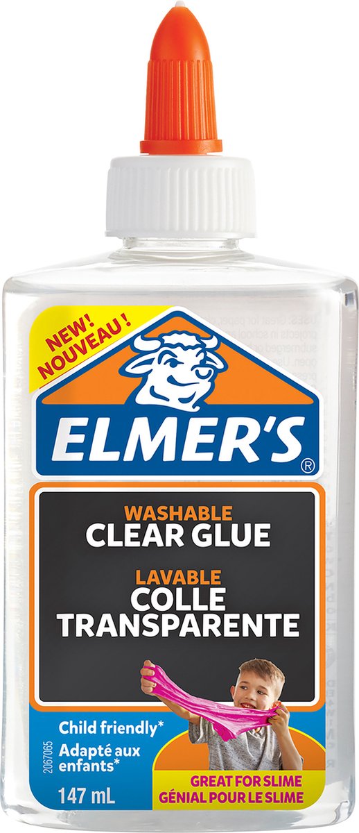 Elmer's kleurloze pva-lijm | 147 ml | uitwasbaar en kindvriendelijk | geweldig voor het maken van slijm en om mee te knutselen