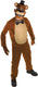 Rubies - horror films kostuum - freddy kostuum jongen - bruin, wit beige - maat 116 - halloween - verkleedkleding