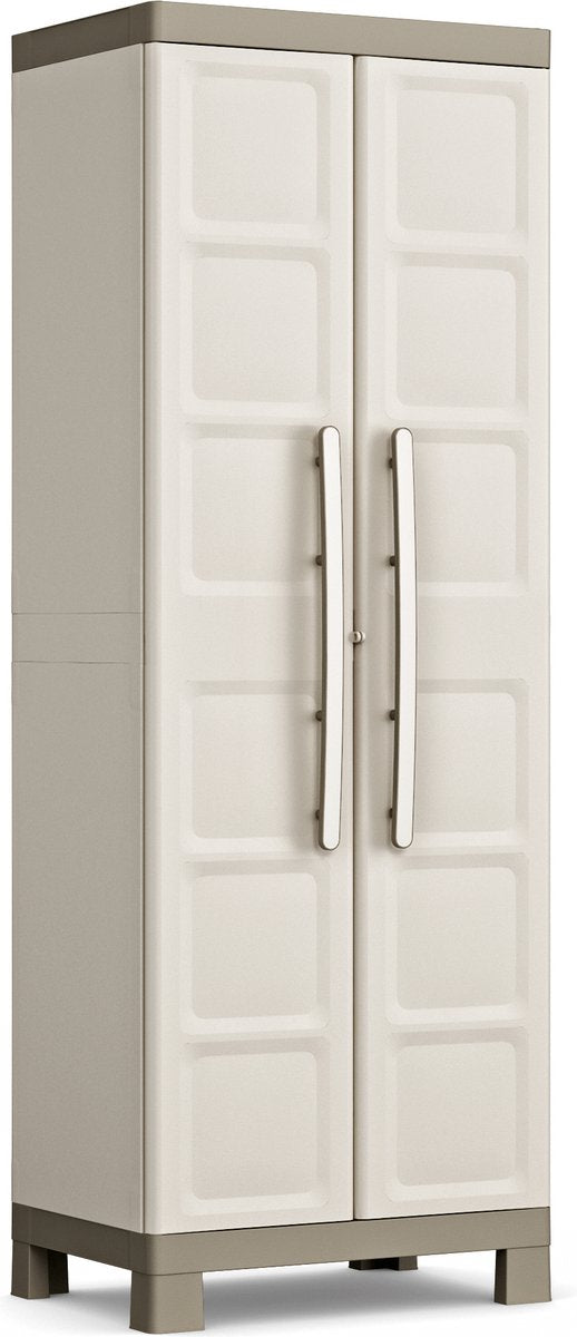 Keter excellence opbergkast hoog - 4 planken - 45x65x182cm - beige taupe