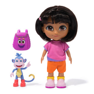 Load image into Gallery viewer, Dora pop 15 cm met rugzak en boots | 2 stuks
