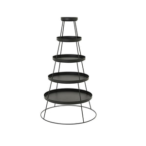 Decoris etagere boomvorm ø70xh124cm ijzer zwart