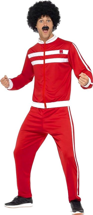 Smiffys retro trainingspak heren rood - maat m