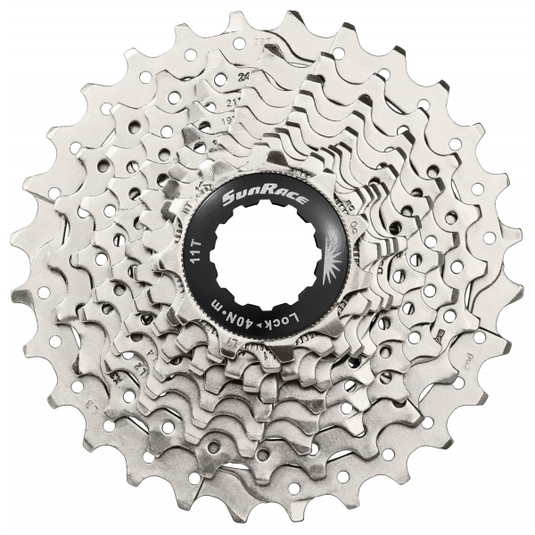 SunRace cassette 10 speed 11-28t. csrs0 zilver alu spider